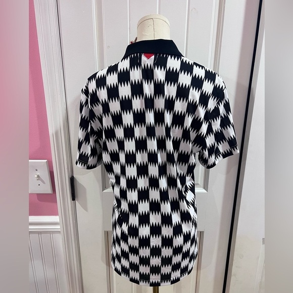 WAAC Season Patterned Polo Checkered Size 1 NWT - Picture 2 of 3